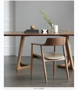 Ghế gỗ tro Bắc Âu cho phòng ăn ghế da giả, có thể tùy chỉnh cho ngôi nhà hiện đại tiết kiệm không gian bàn ăn và ghế - Product Image 5