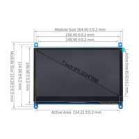 YZY YB070WSVL-P01 7 Zoll Kapazitiver IPS LCD Touchscreen-Bildschirm HMI/USB-Schnittstelle Tragbares Display mit 1024x600 Auflösung für