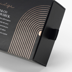 Caja de Regalo de Cartón Rígido con Tapa Deslizante y Logotipo Personalizado, Caja de Papel Pequeña con Cinta para Joyería - Product Image 4