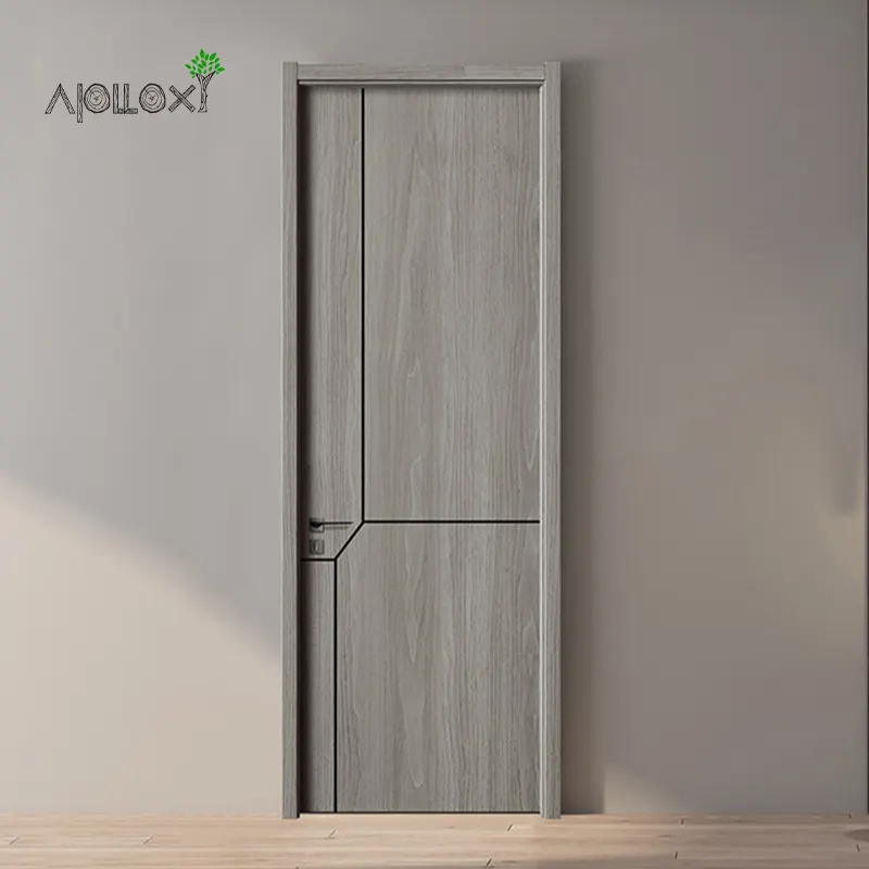 Apolloxy trang trí nội thất kích cỡ khác nhau đơn giản Gỗ Tếch cửa trước thiết kế cho nhà Ổ khóa cửa cho cửa gỗ