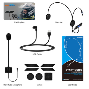 Fodsports F2 1000m 2 الدراجين الازدواج الكامل ايفي البسيطة المحمولة للماء إنترفون دراجة نارية سماعة خوذة - Product Image 3