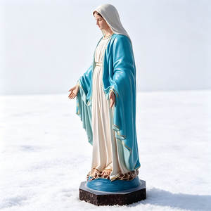 Statue de Notre-Dame de Grâce Vierge <span class=keywords><strong>Marie</strong></span> - Figurine Religieuse en Résine pour Autel Domestique et Décoration Spirituelle - Product Image 4