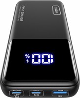 Chargeur portable haute vitesse 65W de haute qualité, multi-ports, charge rapide pour ordinateur portable et tablette, batterie externe robuste 20000mAh pour la vente en gros