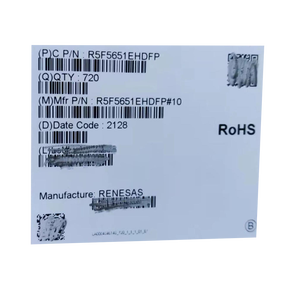 R5F5651EHDFP Microcontrôleurs 32 bits MCU RX651 MCU 2 Mo 640 Ko QFP100 stock SDHI/<span class=keywords><strong>TSIP</strong></span> - Product Image 1