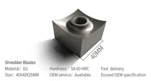 Personalizado tamanho 34,40,60,80,100mm… reciclando lâminas da máquina da indústria para triturador