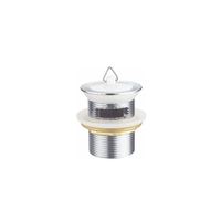 Accessoires de plomberie modernes - Tuyau de vidange escamotable chromé avec bouchon en caoutchouc G 1 1/4 pouce - Facile à installer
