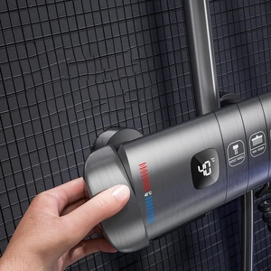 Ensemble de douche intelligent avec affichage numérique, 4 modes de jet, fonction pluie, mitigeur thermostatique et système de douche piano - Product Image 6