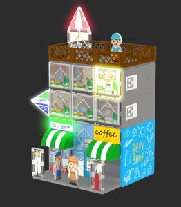 Jeu de construction magnétique Thème Café Urbain avec Lumières LED Rechargeables et Figurines de Jeu d'Imitation, Jouet Montessori STEM, Vente en Gros, Certifié ASTM EN71 CPC ABS - Product Image 1
