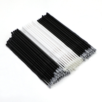 Mini brosse à cils jetable en résine, outil de laboratoire en plastique adhésif rose à paillettes extension baguette dentaire bâton écouvillon Micro Eye