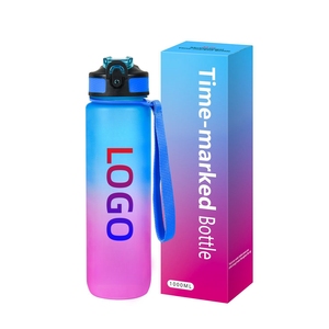 Botella de Agua Deportiva Personalizada, Antiderrames, Libre de BPA, 1L 32 oz, Botella de Agua Motivacional de 32 oz con Pajita y Marcador de Tiempo - Product Image 1