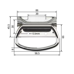 Home Furniture Trunk Chest Handles 90 Degree Rectangular Door <strong>Cupboard</strong> Grip Plate Pull Handle <strong>Iron</strong> - Product Image 6