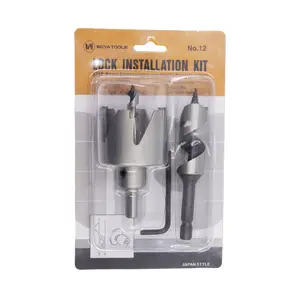 Laiwei 6 hàm hợp kim bóng Opener 56mm và 23mm 2 cái cho cửa gỗ khoan, installatiohole Saw <span class=keywords><strong>Set</strong></span> khóa cài đặt Kit - Product Image 1