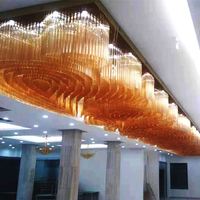 Offres Spéciales villa lustre décoratif rétro luxe grande suspension nordique moderne gland suspension