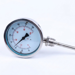 Termómetro Bimetálico Radial de Acero Inoxidable 0-100°C, Lleno de Aceite, Personalizable OEM y ODM, para Uso Industrial - Product Image 3