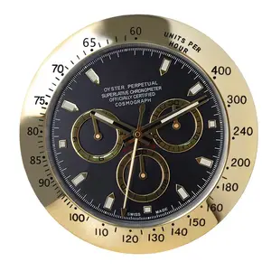 Новый дизайн на заказ, европейские модели старых ремесел, 14-дюймовые Светящиеся Настенные часы из нержавеющей стали с календарем, настенные часы