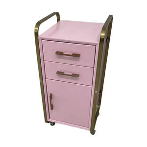 Carrello per parrucchieri in legno rosa di lusso moderno con strumenti in acciaio inossidabile Spa salone di <span class=keywords><strong>bellezza</strong></span> mobili per la casa - Product Image 5