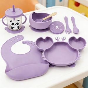 Offre Spéciale : Ensemble de Vaisselle en Silicone pour Bébés – Bavoirs, Assiette et Bol à Ventouse pour l'Apprentissage de la Nourriture - Product Image 3