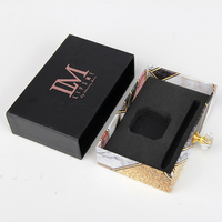 Boîte à gloss à lèvres de luxe de style enveloppe rose avec logo personnalisé, estampage à chaud en or rose, emballage cosmétique, coffret cadeau de maquillage
