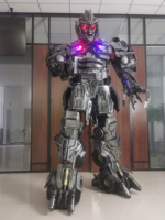 Evénement à thème Fête d'anniversaire Performance Wear Walking Cosplay Mascotte Costumes Adulte Led Robot Cosplay Costume Avec Microphone
