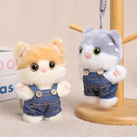 Porte-clés en peluche personnalisé en petite série, mini-animaux en peluche en gros, breloque de sac