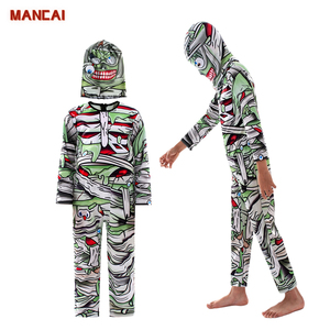 2025 nouveauté garçon Zombie combinaison avec capuche livre semaine fête habiller enfants sanglant momie Halloween Costume - Product Image 1