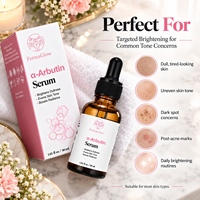 Sérum Visage Éclaircissant à l'Alpha Arbutine Fermentée et Niacinamide pour Réparer les Taches Brunes, Atténuer la Pigmentation et Unifier le Teint