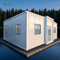 Casa Mobile Prefabbricata Modulare 2-3 Camere da Letto, Casa Portatile Prefabbricata Compatta 20ft 40ft, Casa Container Espandibile e Pieghevole