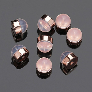 Brass Custom Personalized Logo Soft Silicone <strong>Earring</strong> <strong>Backs</strong> for Studs <strong>Silver</strong> Gold <strong>Earring</strong> Replacements Safety <strong>Earring</strong> <strong>Back</strong> - Product Image 3