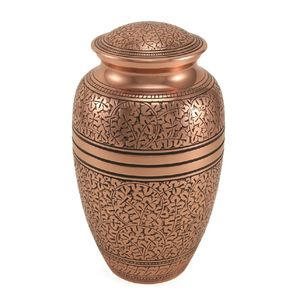 Urne de cendres funéraires faite à la main métallique pour les services funéraires Urnes de cendres pour adultes gravées en noir royal à vendre - Product Image 6