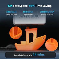Anycubic Kobra X Kecepatan Tinggi 600mm/s Ukuran Cetak Besar 260mm * 260mm * 260mm Printer 3D FDM Multi-warna Otomatis