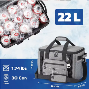 Sac isotherme 22L direct fabricant, étanche avec compartiment pour glaçons, personnalisable, pour camping en extérieur - Product Image 3
