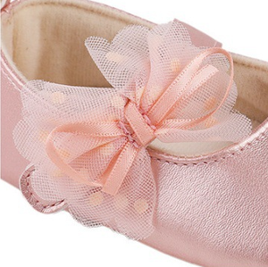 Scarpe da Principessa per Neonata, Scintillanti con Stampa a Pois, Fiocco in Rete, Ballerine <span class=keywords><strong>Antiscivolo</strong></span>, <span class=keywords><strong>Ciabatte</strong></span> da Cerimonia, Adorabili Scarpine per Bambina - Product Image 5