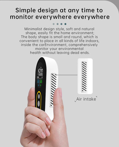 Meilleur testeur de détecteur de pollution atmosphérique à affichage en temps réel Nouveau compteur de formaldéhyde HCHO et TVOC Moniteur de CO2 numérique industriel avec LCD - Product Image 4
