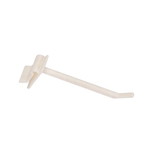 Supermarket Double-Loop Pegboard and Slatwall Hooks Long Butterfly Wide Plastic Double Peg Hooks