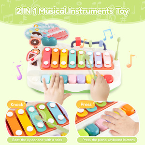 Xylophone musical coloré pour bébé, jouet éducatif en plastique, instrument à clavier pour nourrissons et tout-petits, cadeau d'apprentissage précoce - Product Image 3