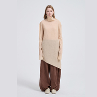 Pull en coton 100% pour femme, style japonais minimaliste, tricot doux pour le bureau et les tenues quotidiennes