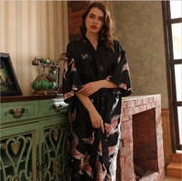 Offre Spéciale Poncho Adulte De Nuit D'été Sexy Satin Robe Ensembles Complets Manches Robe Chemise De Nuit Pyjamas