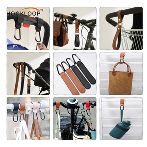 Xe đẩy phụ kiện xe đẩy móc da bé túi xe đẩy móc Buggy treo Carabiner móc và vòng dây đeo cho giỏ hàng tổ chức - Product Image 5