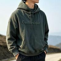 Hoodie Heavyweight Desain Grafis Busa 3D Hoodie Mewah Cetak Vintage Distressed