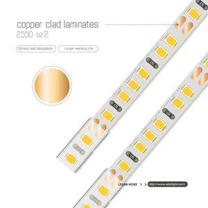 Tira de led alto eficiente lm/w220 + cri 90 + samsung 2835 smd, branco quente