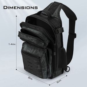 Free Sample Custom Candy Pattern Polyester Fishing Sling Tackle <b>Storage</b> Tool Bag for Fishing Hiking Hunting <b>Camping</b> - Product Image 2