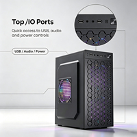 Gabinete de PC Micro ATX Meway Mesh Front con Ventilador RGB, Mini Torre de Acero SPCC, Compatible con PSU ATX, Chasis Personalizado para Juegos y Oficina, en Stock