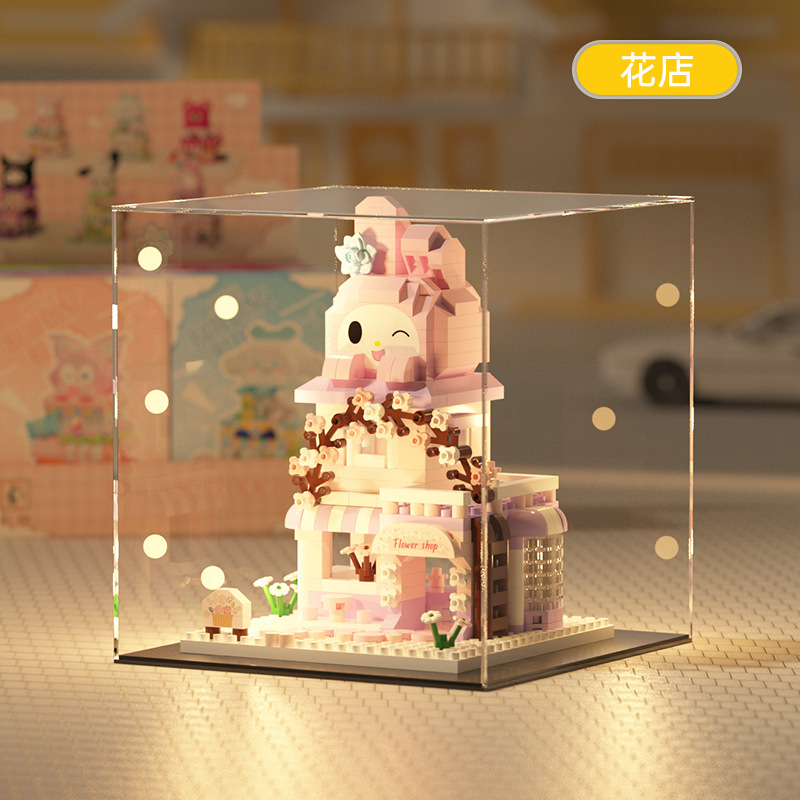 M3220-flower shop-color box packaging-acrylic-decorative lights