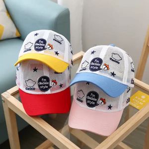 Verano transpirable niños malla <span class=keywords><strong>sol</strong></span> sombrero dibujos animados coche gorra de béisbol niños Casual playa sombrero niño protección UV sombrero ajustable - Product Image 2