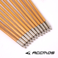 Flèches de chasse traditionnelles de 33 pouces de long, diamètre extérieur 8 mm, avec plumes de dinde de 5 pouces, pour tir à l'arc, arbalète et arc classique