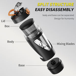 जिम-पोर्टेबल और रिचार्जेबल के लिए इलेक्ट्रिक प्रोटीन शेकर बोतल मिक्सर 25701 - Product Image 3