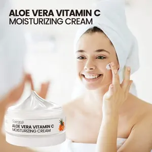 100G Customize Organic Aloe Vera Soothing Repair Moisture Acne Removal Facial Lightening Whitening Vitamin C Cream Face