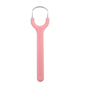 Hochwertiger U-förmiger Zungen schaber aus Edelstahl metall entfernt Mundgeruch und reinigt die Zunge - Product Image 6