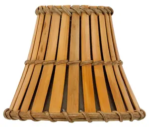 Handcrafted Bamboo Style 6 Inch Mini Clip On Chandelier Lamp Shade 3x6x5 Home Decor from Vietnam Best Supplier