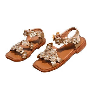 Nouvelles sandales d'été pour enfants, en cuir PU, à fleurs, mode, pour filles - Product Image 1